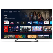 SHARP 4T-C65EQ3KM2AG 65-Inch 4K UHD Quantum Dot Frameless Android Smart TV with Freeview HD, Google Assistant, Chromecast, 4 x HDMI, 2 x USB