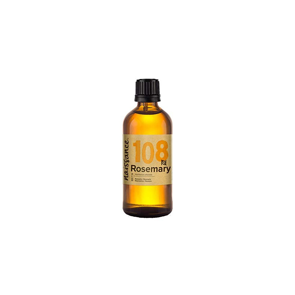 Naissance Rosemary Essential Oil (No. 108) 100ml - 100% Pure, Natural, Cruelty Free, Vegan, Steam Distilled and Undiluted - Use in Aromather