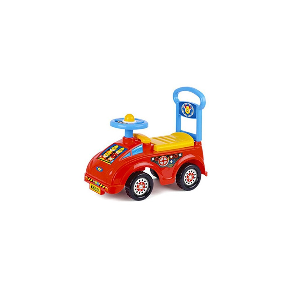 Push Along Smart Ride On Car Fire Engine Truck Walker Toy With Under Seat Storage