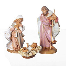 Fontanini by Roman, Set de la Sagrada Familia de 3 Piezas, Colección de 7.5", Figuras de Natividad