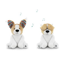 ZAZU Danny The Dog - Peekaboo Soft Toy for Babies and Toddlers - Plush Toy with Music and Wiggle Ears