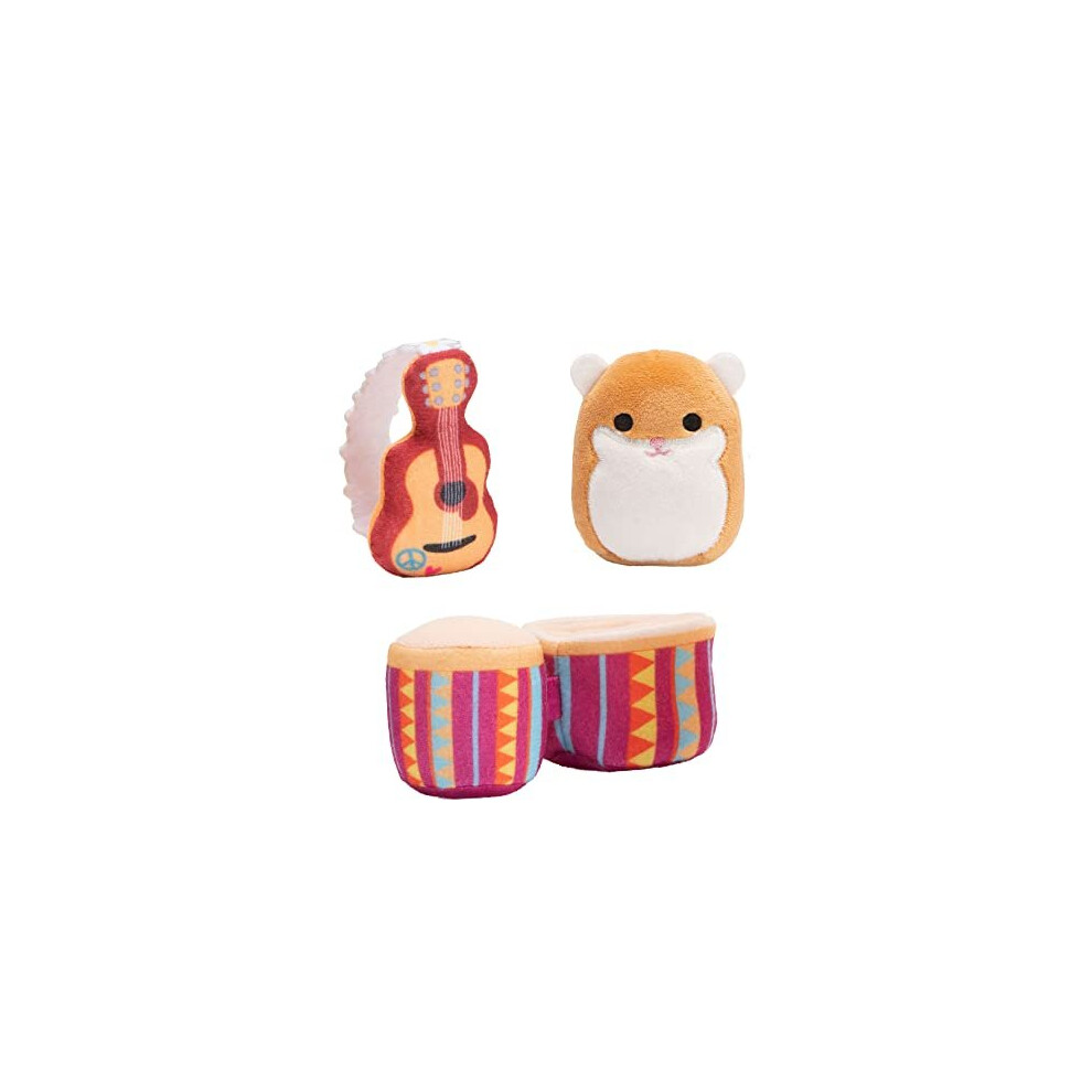 Squishville by Squishmallows SQM0207 Squishville by Original Squishmallows Music Festival Set-2-Inch Humphrey The Hamster Plush, Bongo Drums and