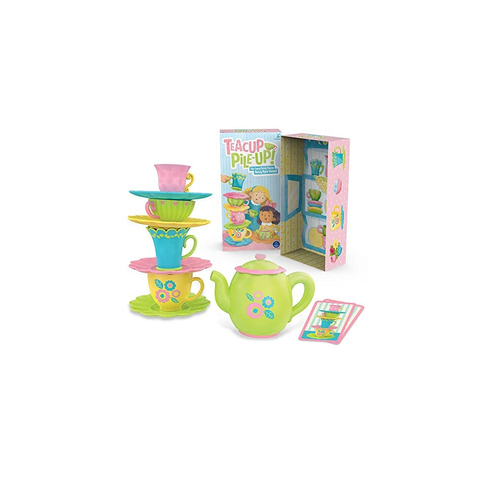 Learning Resources Teacup Pile-Up! Game, Preschool Stacking Game, Build Fine Motor Skills, Ages 4+