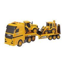 JCB - Kids Toys - Heavy Load Transporter Truck Toy - Kids' Play Figures & Vehicles - Construction Vehicles - Light & Sound Toys - Great Toys for