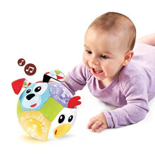 Baby Lights N' Music Friends Ball By Yookidoo. A Soft Newborn Musical Ball Toy with Flashing Stars and Three Friendly Farm Animals. Ideal For Flo