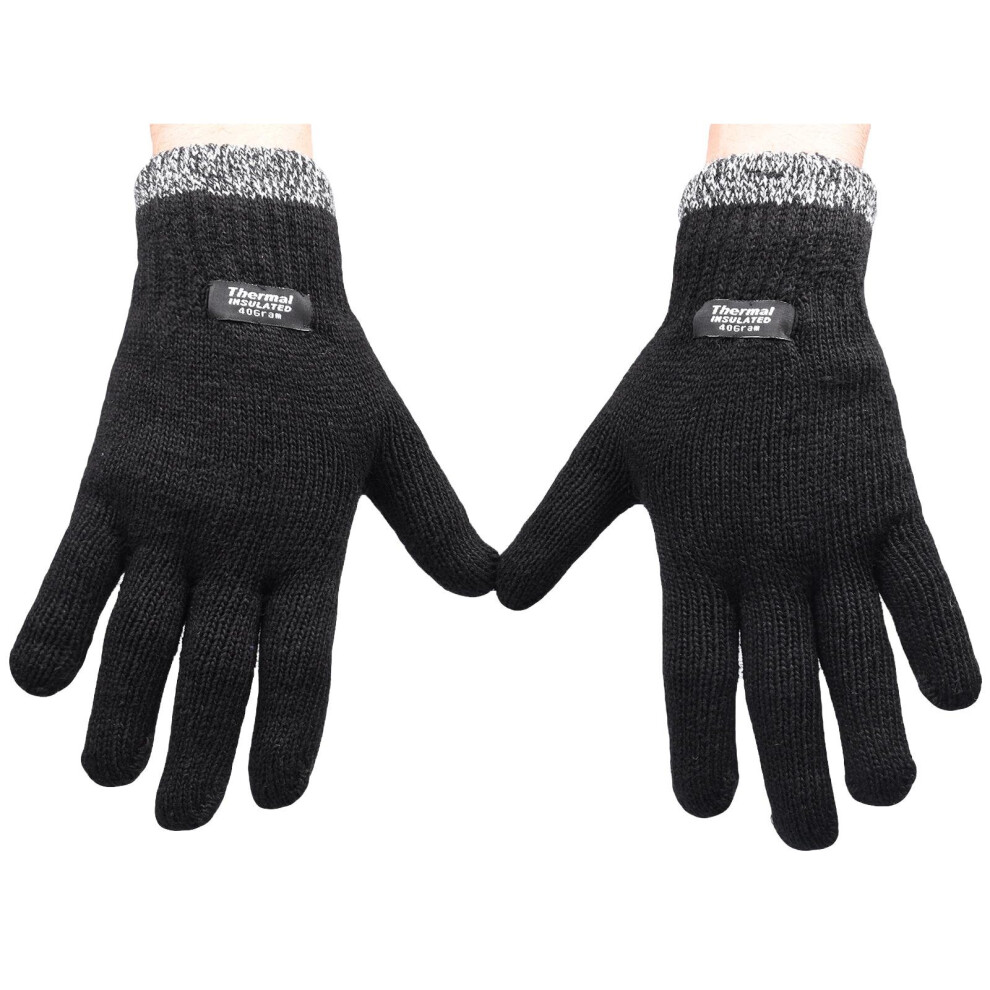 True Face (12 Pack) Mens Thermal Gloves Knitted Winter Warm