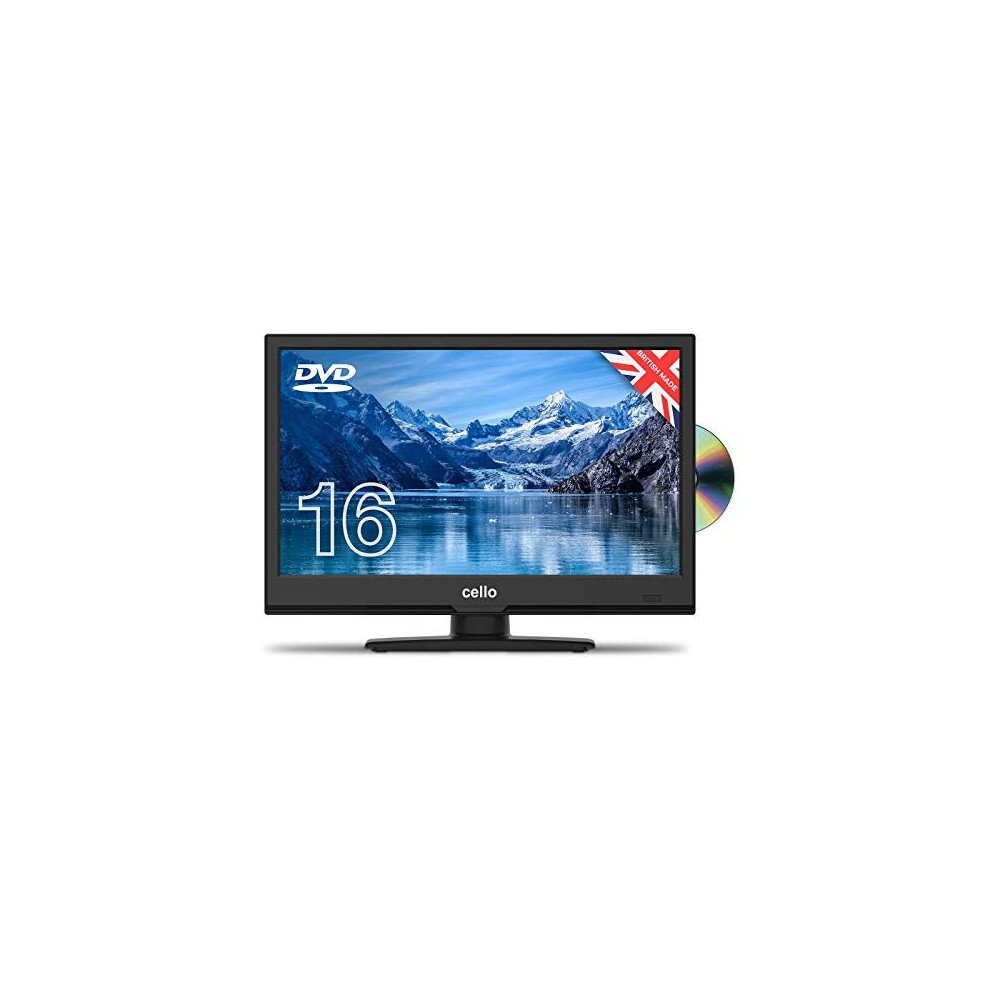 Cello ZSF0261 16" inch Full HD LED TV built in DVD Freeview HD Built in satellite receiver Made In The UK