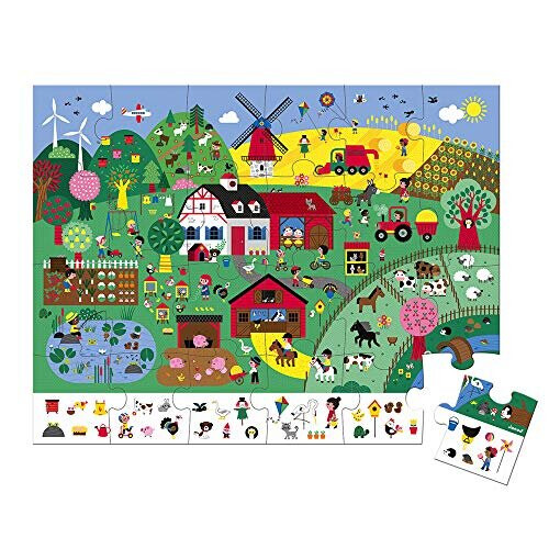Janod Waarneming puzzel boerderij - 24 stukken 1