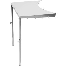 Onlyfire Grill Side Table, Removabale Stainless Steel BBQ Work Table Fits All Weber 18", 22", 26" Charcoal Kettle Grills and Other Similar Size