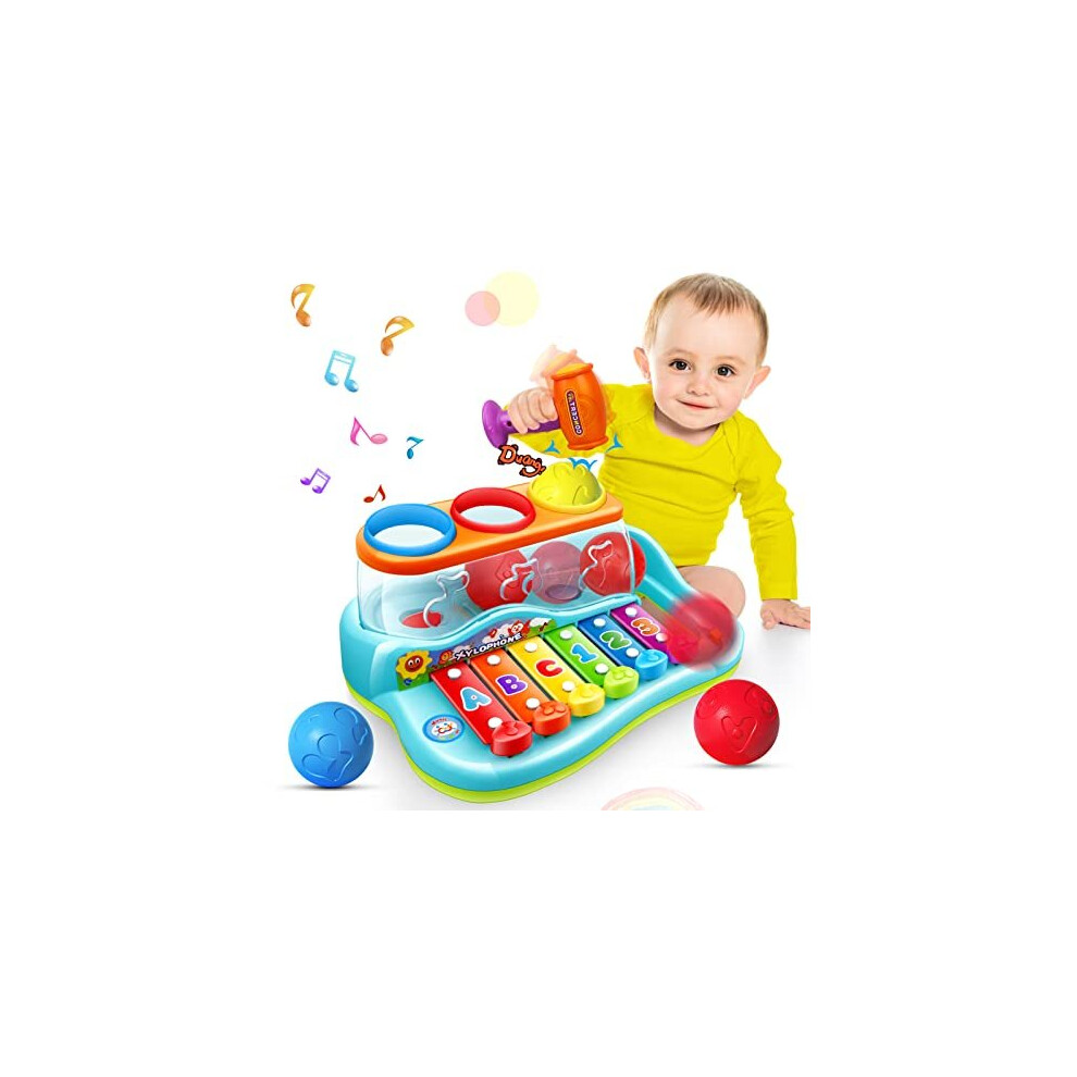 Baby Xylophone Toys for 12-18 Months Boys Girls, Christmas Birthday Gifts for Age 1 2 3+ Year Old Kids, Early Educational with Music Balls for 6