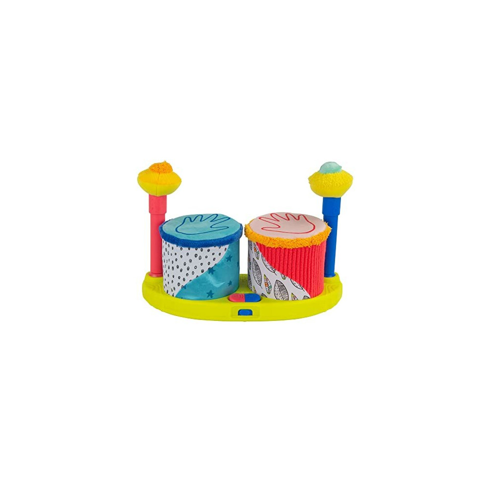 Lamaze Squeeze Beats First Drum Set, Musical Toy, Newborn Baby Toy, Sensory Toy for Babies with Colours, Babyshower Gift for New Parents, Develop