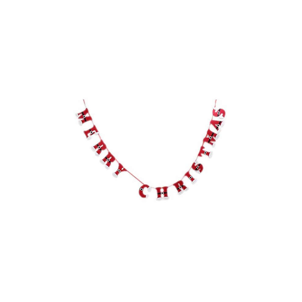 Carousel Home North Pole Express Delivery Merry Christmas Felt Bunting Garland Banner Decoration Red