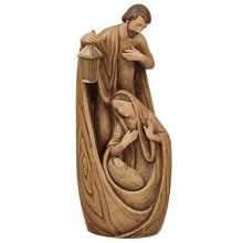 Figura de la Sagrada Familia de Joseph's Studio, 12" H, Resina y Piedra, Decorativa