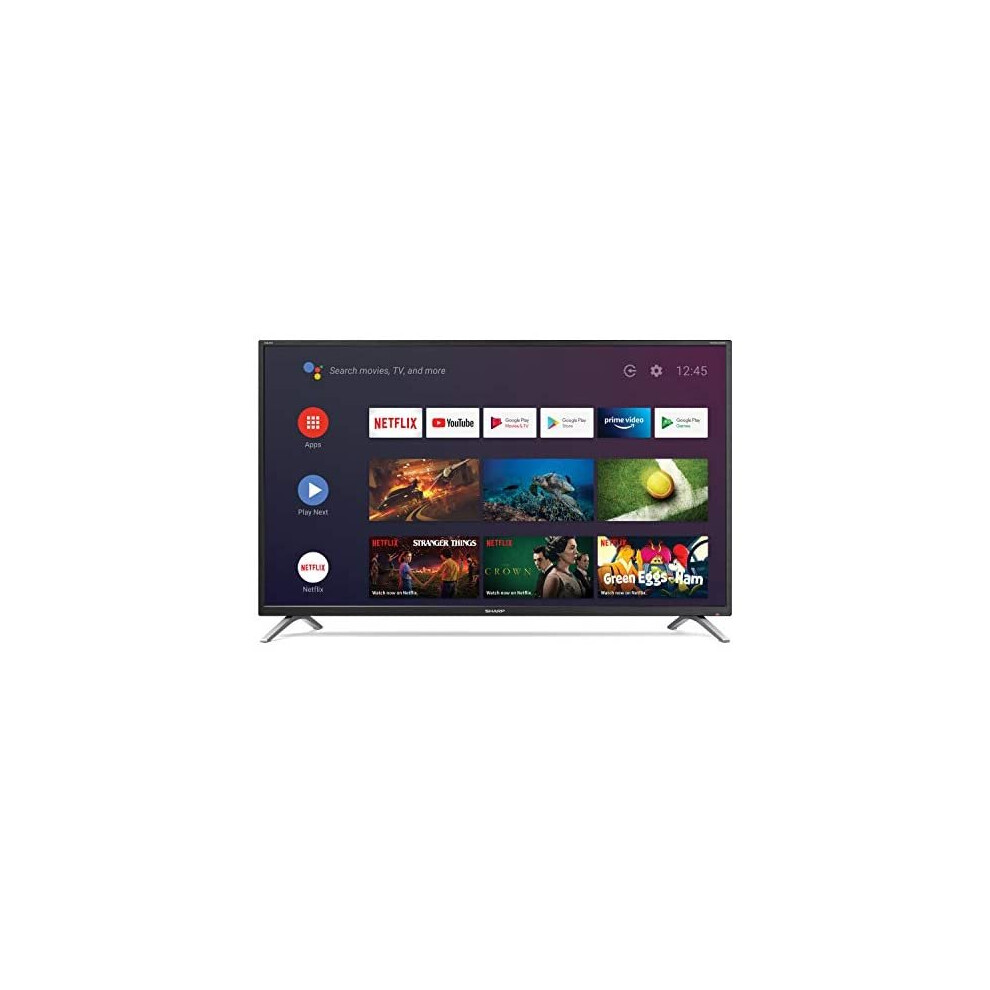 Sharp 1T-C32BI2KE2AB 32-inch Android TV with Freeview HD, Google Assistant, Google Chromecast, 3 x HDMI, 3 x USB and Bluetooth Black