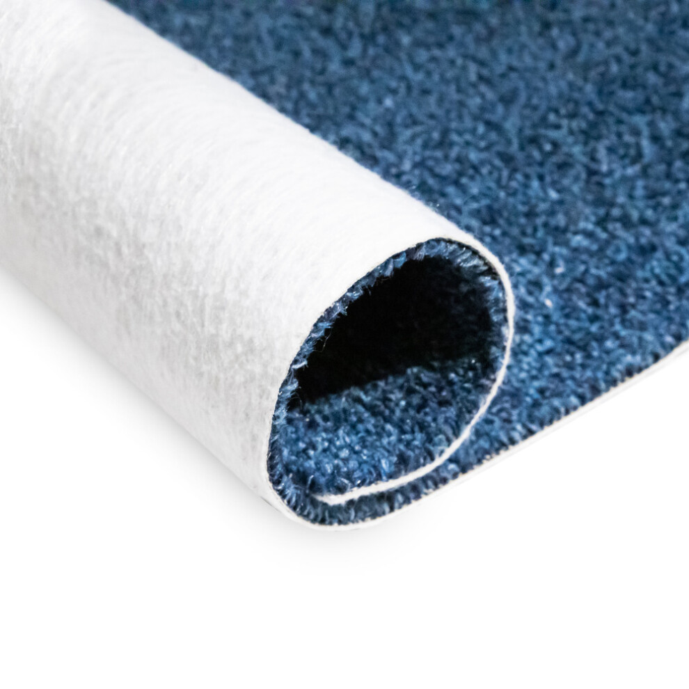 (11M X 4M Width) Ocean Blue Shade Soft Twist Carpet 4Mm Thick 5056524027431