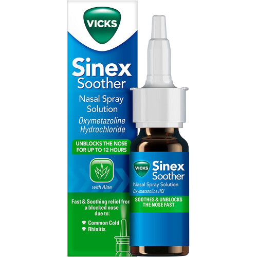 Vicks Vicks Sinex Soother Nasal Spray Solution 15ml - Quick, Targeted Relief for Nasal Congestion