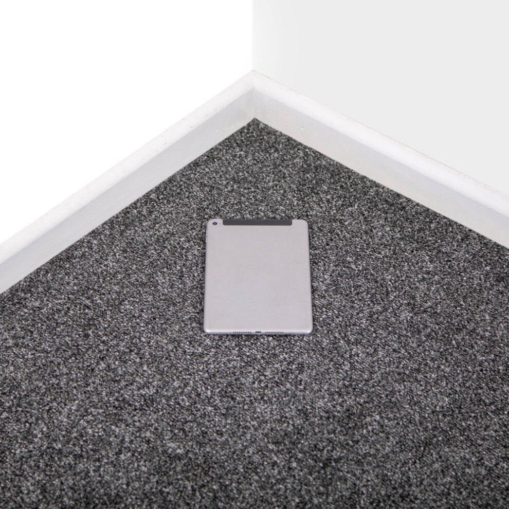 (5M X 4M Width) Dark Grey Raincloud Shade Soft Twist Carpet 5056524027592