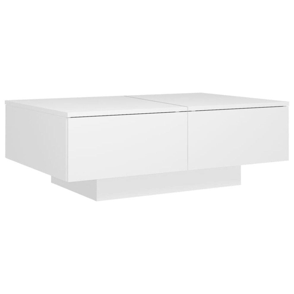 vidaXL Coffee Table White Engineered Wood Living Room Couch End Sofa Table