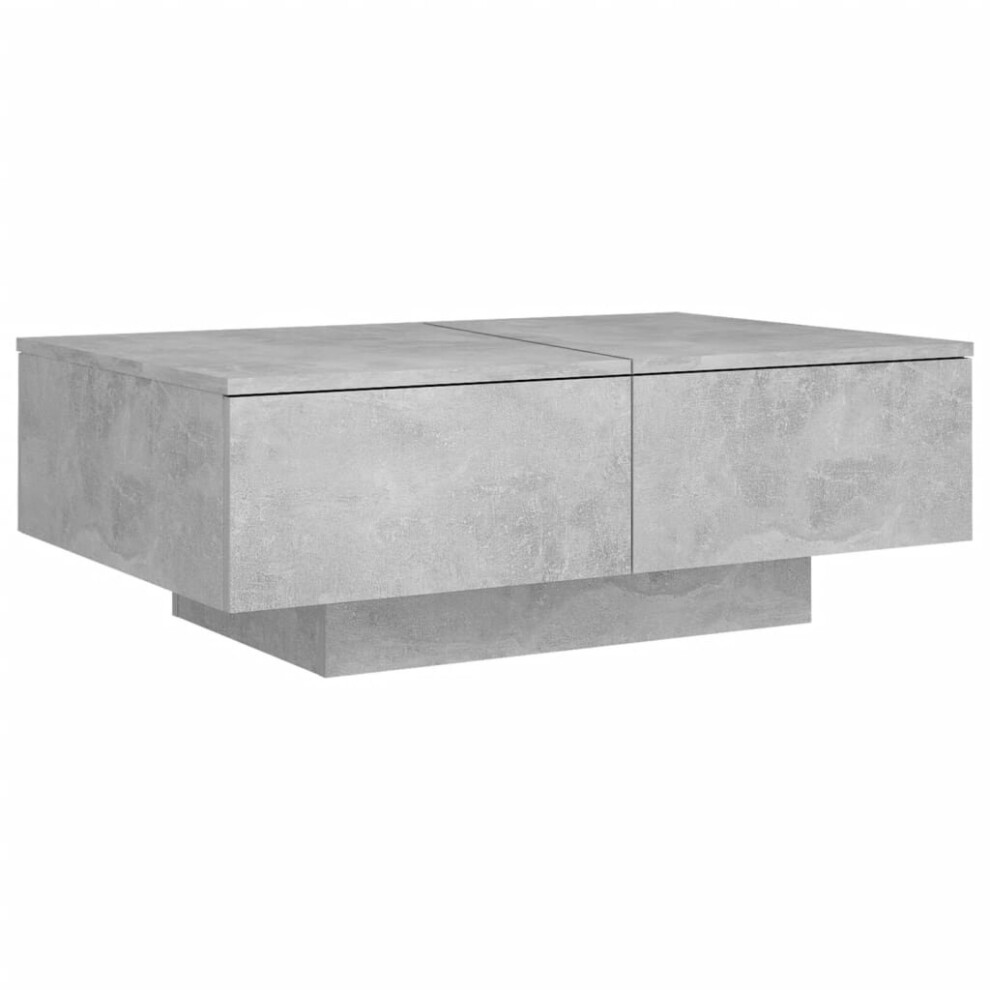 vidaXL Coffee Table Concrete Grey Engineered Wood Living Room Couch End Table