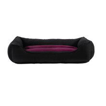 (Large 23x33"+8", Black/red) Dog Beds Soft -Anti-Anxiety Dog Bed- Rectangle Dog Bed with Cosy Plush, Dog Beds Sofa Plush Mat Size Small|Medium|Large Machine Washable.