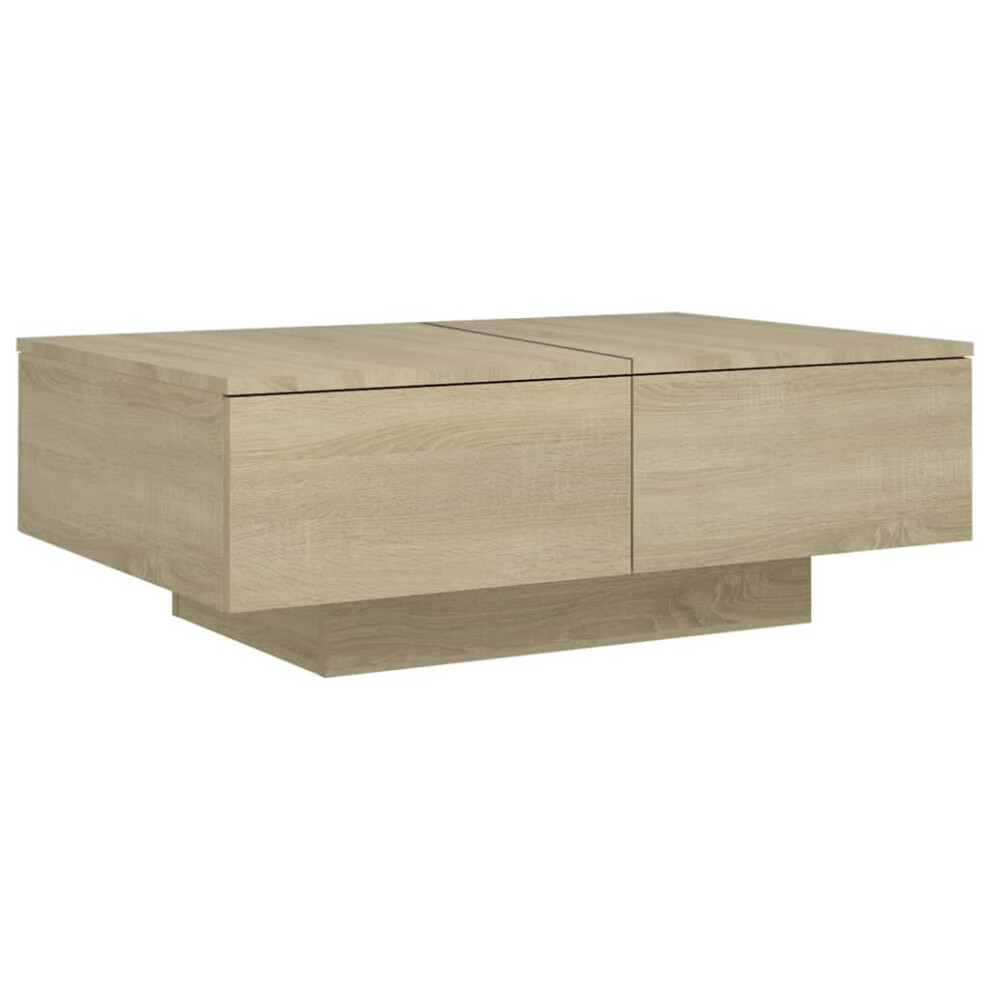 vidaXL Coffee Table Sonoma Oak Engineered Wood Home Living Room Couch Table