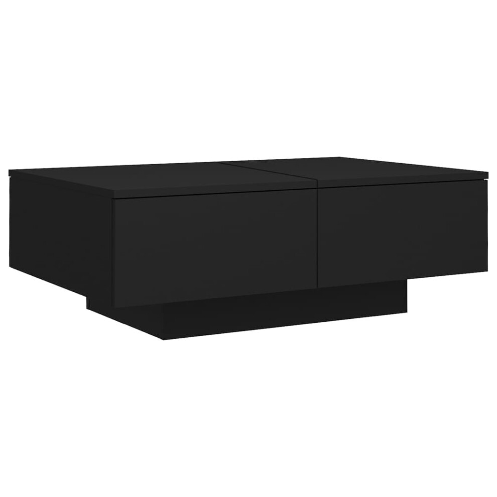 vidaXL Coffee Table Black Engineered Wood Living Room Couch End Sofa Table