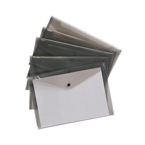 5 Star Office 5 Star Envelope Wallet Polypropylene A4 Translucent Smoke [Pack 5]