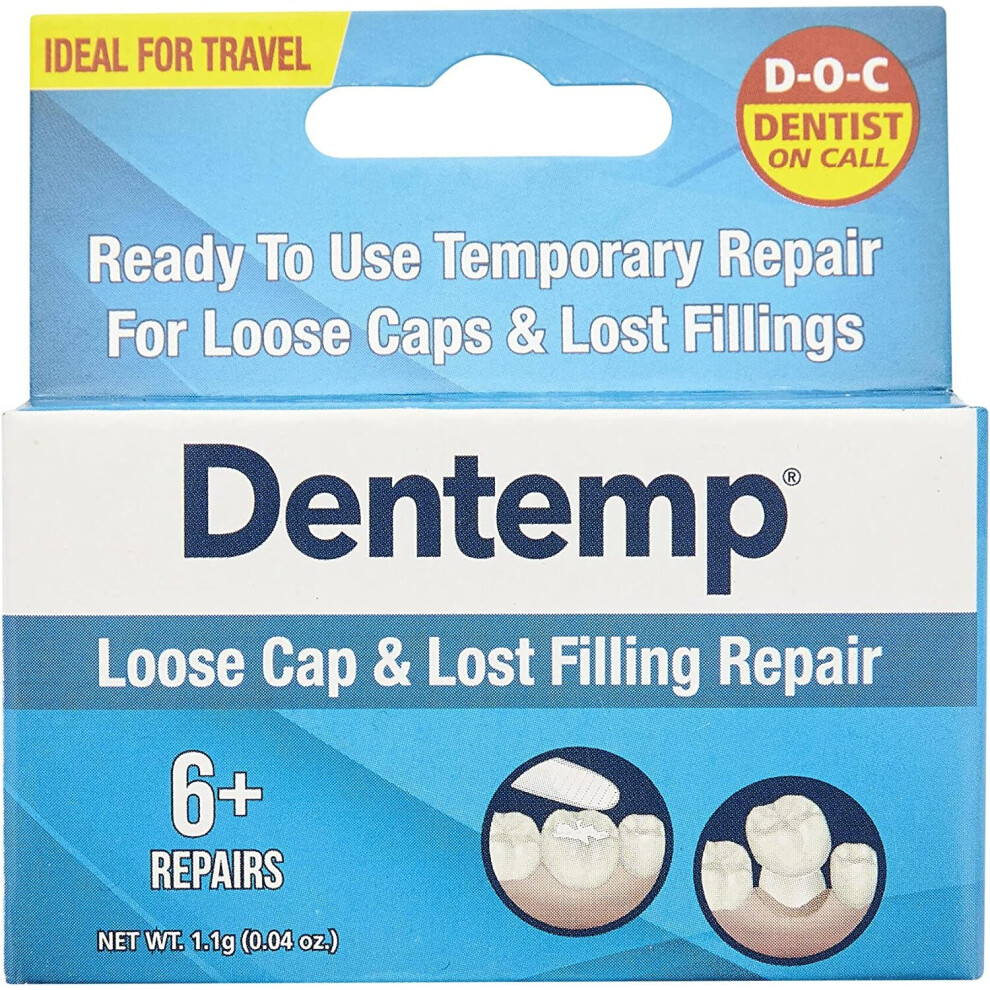 Dentemp Loose Cap and Lost Filling Repair Kit 6 +