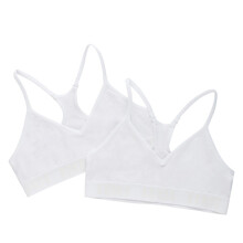 (8-10) 2 Pack Bonds Girls Kids Sports Seamfree Racer Back Super Stretchy Crop Top Bra UXNK2A