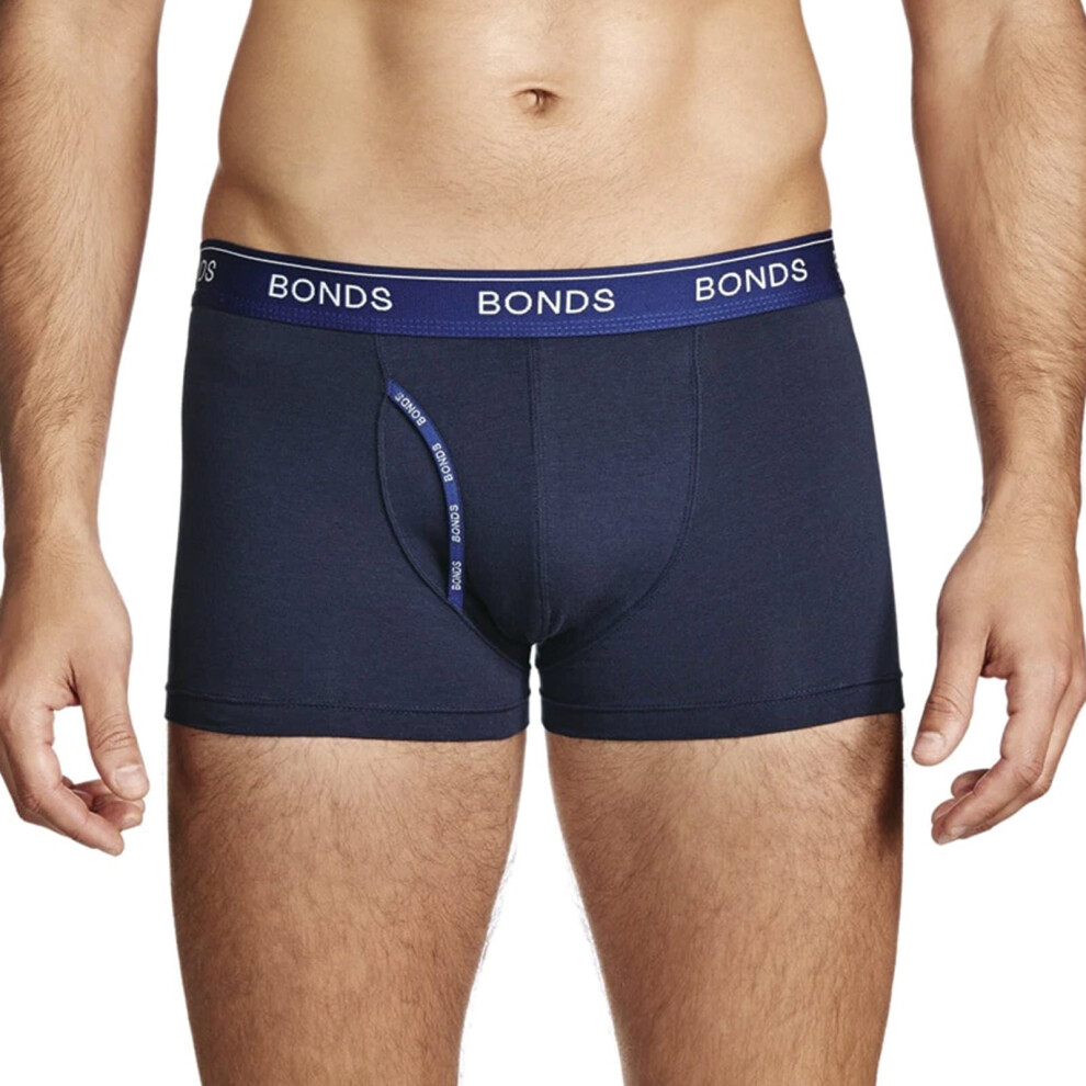 (2XL) Bonds Navy Mens Guyfront Trunks Briefs Boxer Shorts Comfy Undies Underwear MZVJ JGP Navy100