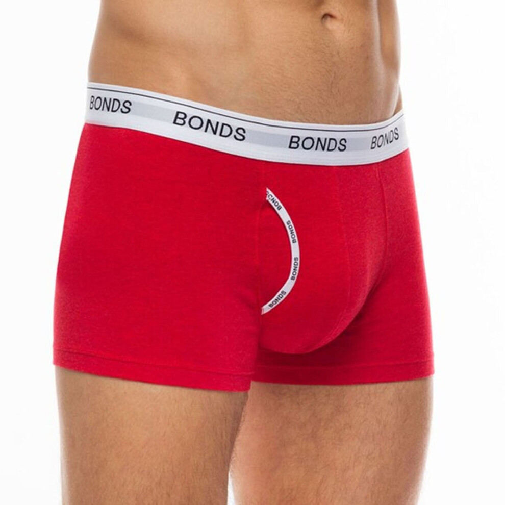 (L) Bonds Red Mens Guyfront Trunks Briefs Boxer Shorts Comfy Undies Underwear MZVJ RED Red