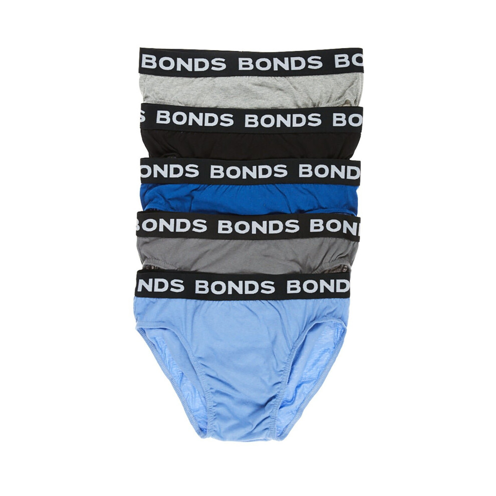 (XL) Bonds 5 Pack Mens Assorted Colour Cotton Hipster Briefs Comfy Undies Underwear M8DM5T 01K