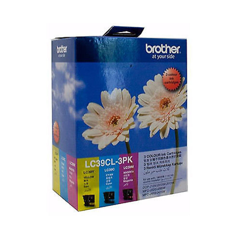 GENUINE Brother LC39CL3PK 3 Colours Value Pack Ink Cartridge LC39CL-3PK