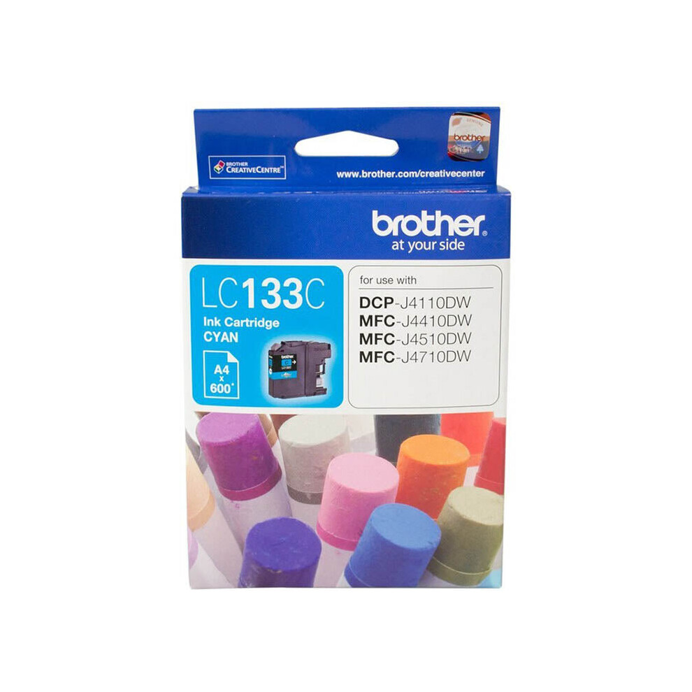 GENUINE Brother LC133 Cyan Ink Cartridge J4110DW J4410DW J4510DW J4710DW LC133C