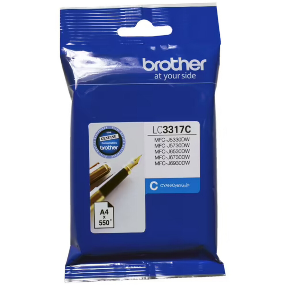 Brother LC3317 Cyan Ink Cartridge Toner LC-3317C