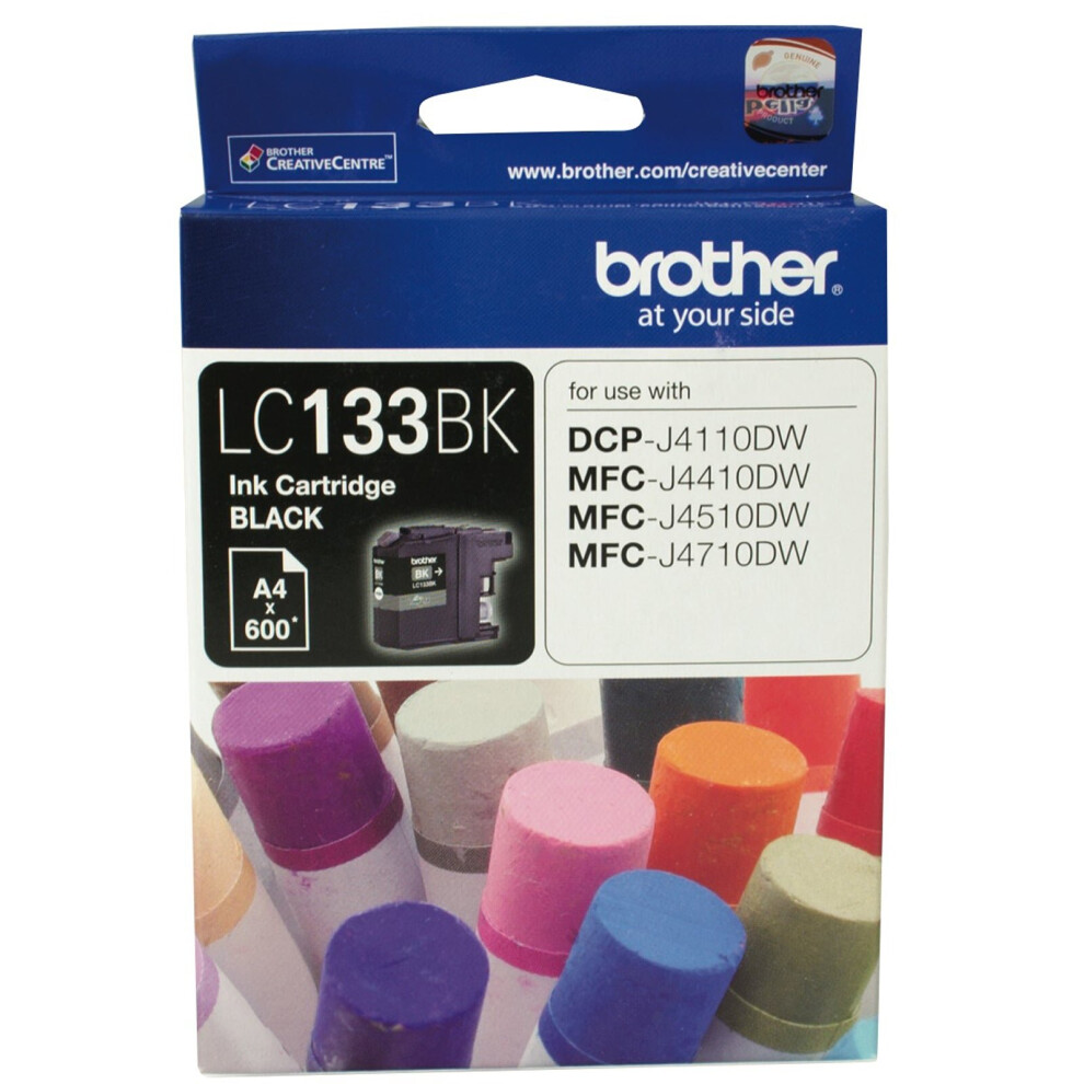 Genuine Brother Lc133 Black Ink J4110Dw J4410Dw J4510Dw J4710Dw Lc133Bk