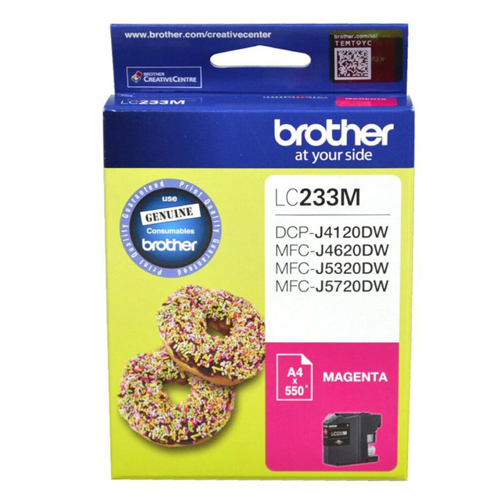 GENUINE Original Brother Ink Cartridge Toner LC233M MAGENTA Inkjet 550 Pages