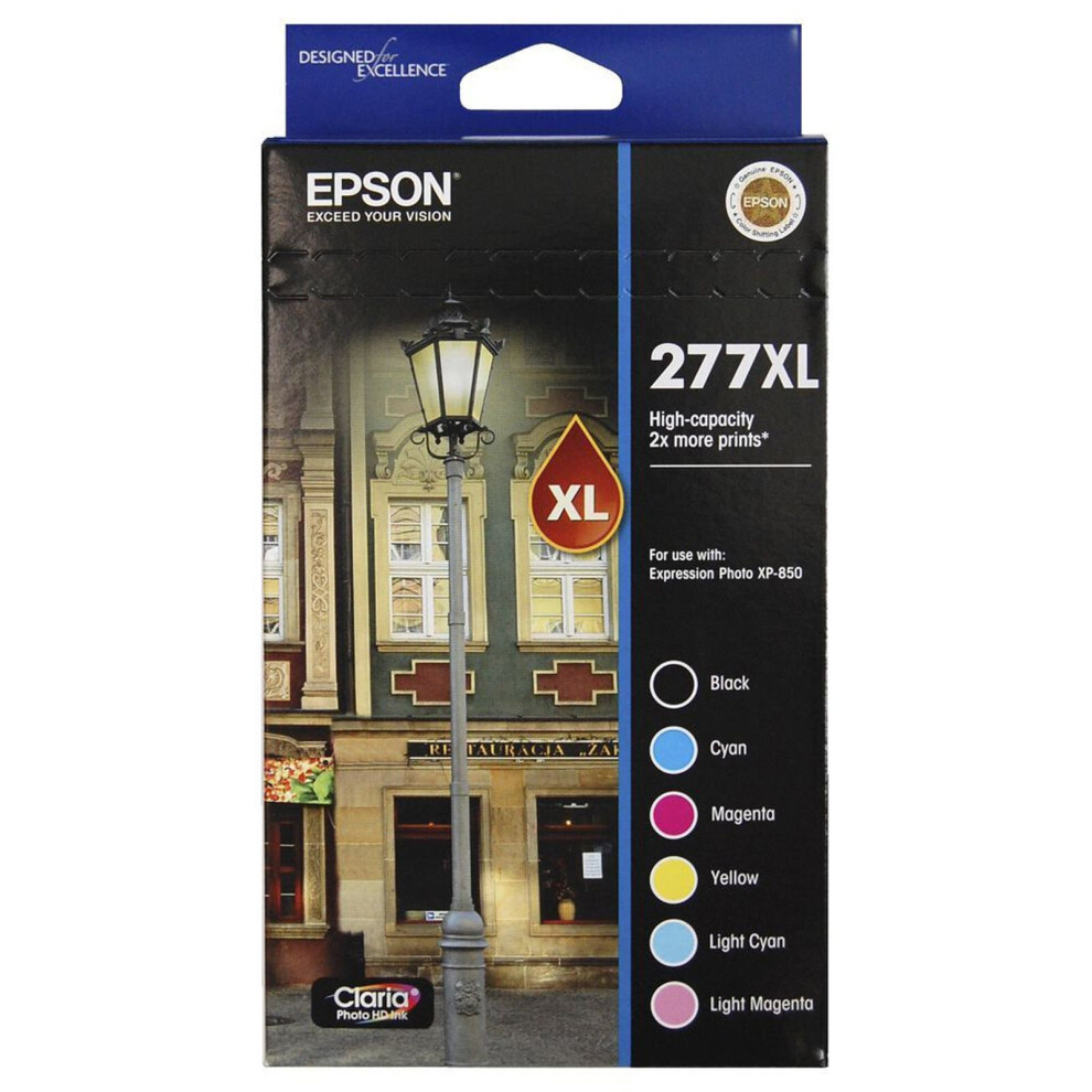 GENUINE Epson 277XL 6 Colours Value Pack Ink Cartridge XP-850 XP-950 T278892