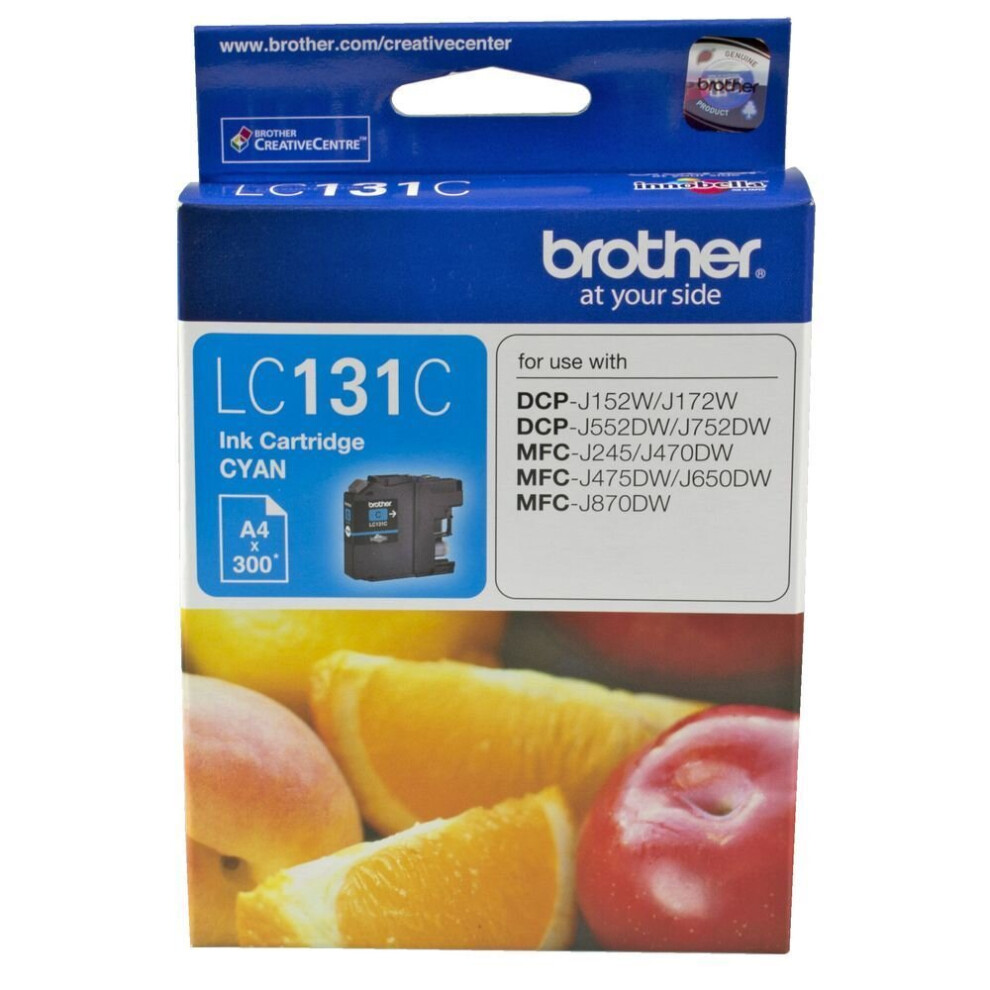 GENUINE Original Brother LC131C Cyan Ink Cartridge Toner