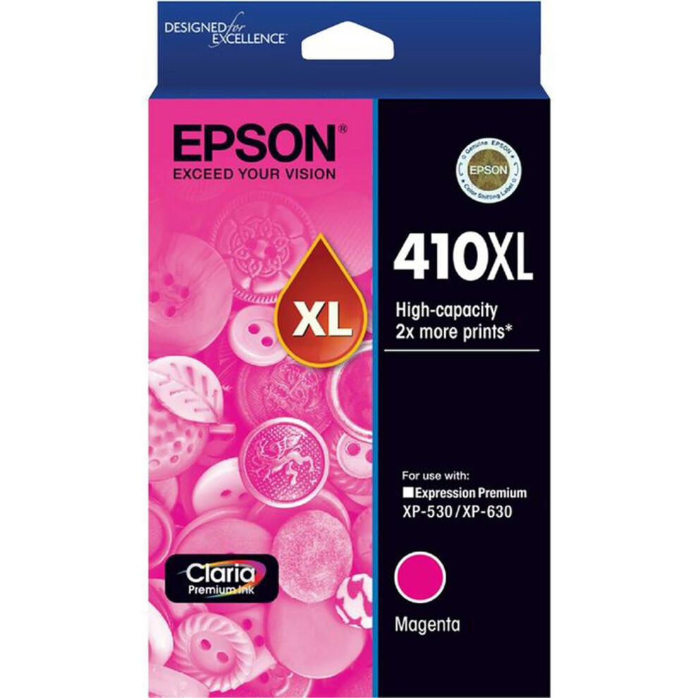 GENUINE Original Epson 410XL Magenta Ink Cartridge Toner XP-530 XP-630 T340392