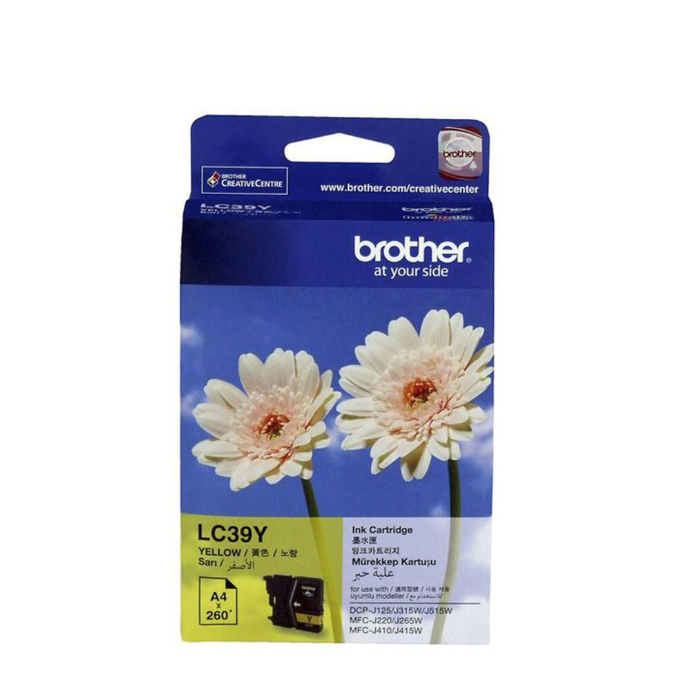 GENUINE Original Brother LC39Y YELLOW Ink Cartridge Toner