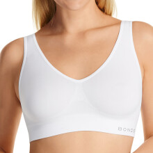 (XL) Bonds Womens Seamfree Wireless Wire Free White Comfy Sports Bra Crop Tank Top WVLHY