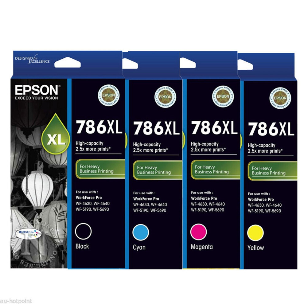 Genuine Original Epson 786XL 4 Colours Value Pack Ink Cartridge High Capacity