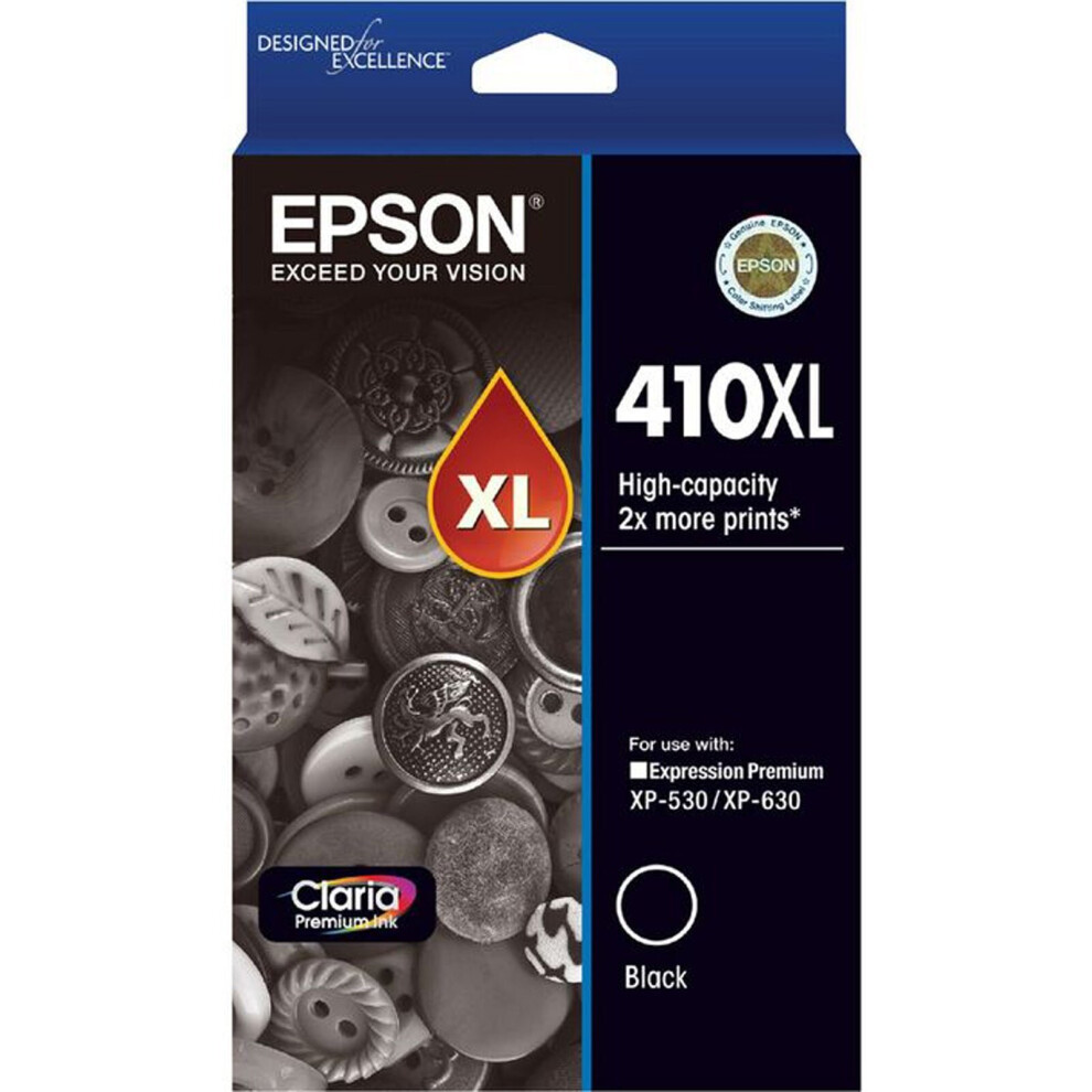 GENUINE Original Epson 410XL Black Ink Cartridge Toner XP-530 XP-630 T339192