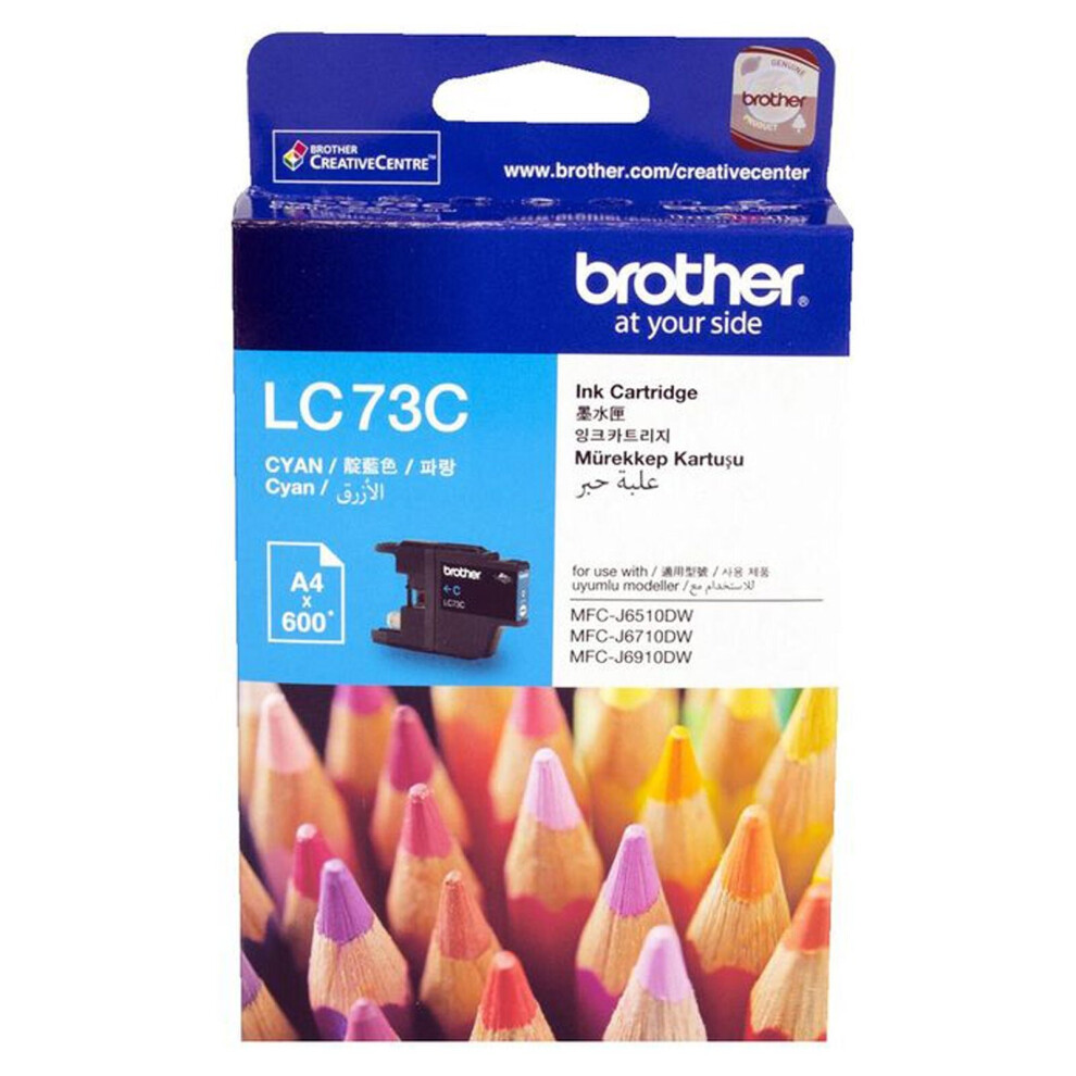 GENUINE Original Brother LC73C LC-73 CYAN Ink Cartridge Toner