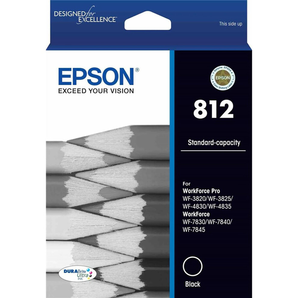 GENUINE Original Epson 812 Black Ink Cartridge Toner C13T05D192 WorkForce Pro