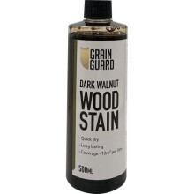 (500ml, Dark Walnut) GRAIN GUARD Wood Stain | Water Based | Interior & Exterior Use