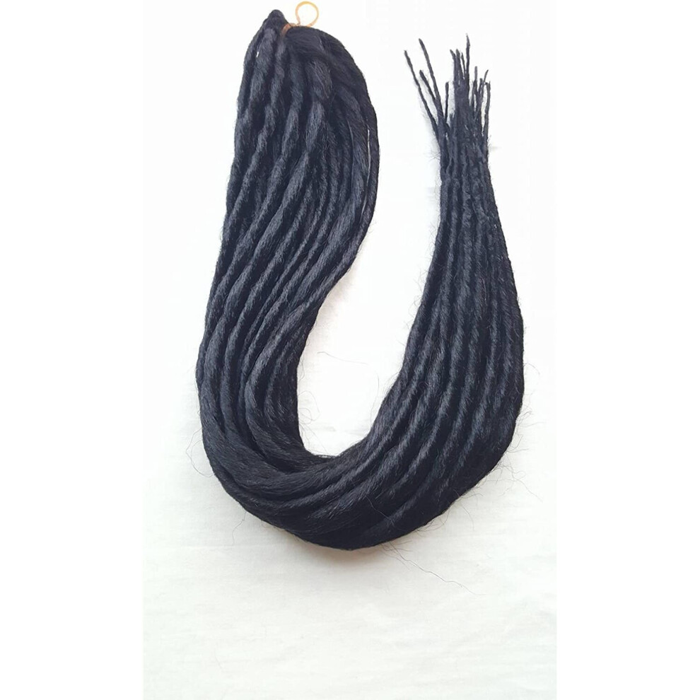 Elysee Star Unisex Black Dreads #1 Jet Dreadlocks Double Ended Synthetic Dread