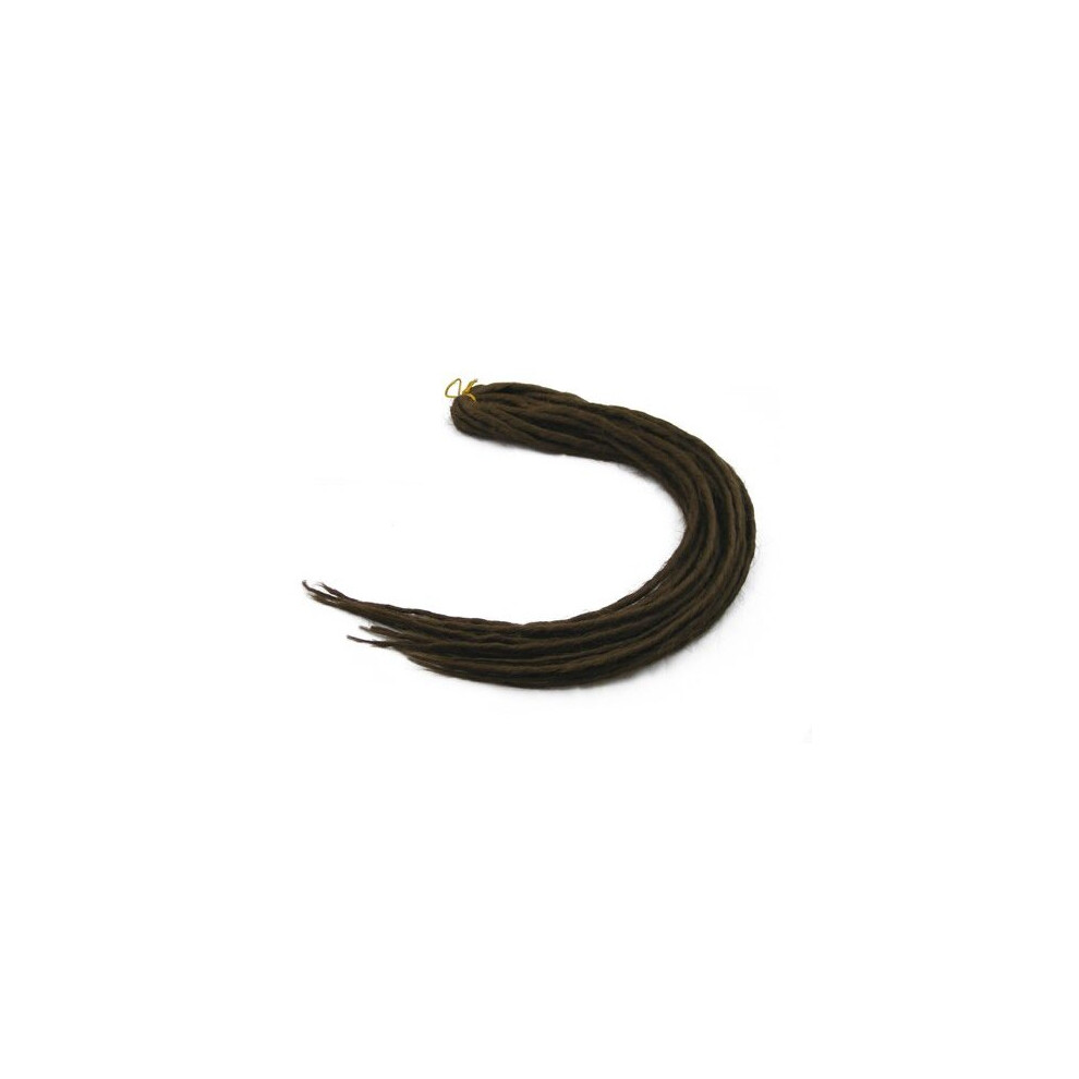 Elysee Star Unisex Brown Dreads #10 Lighter Dreadlocks Double Ended Synthetic Dread