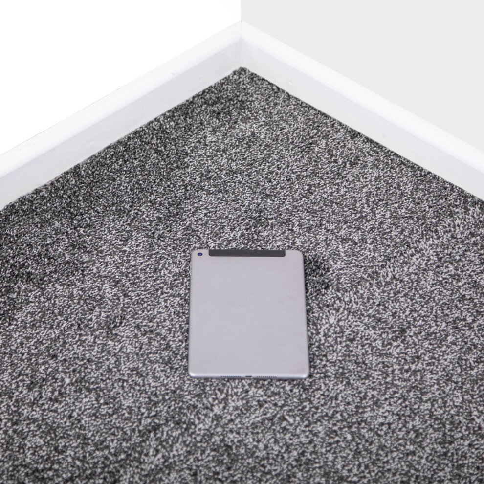 (4M X 4M Width) Graphite Shade Soft Thick Saxony Carpet 5056524028049